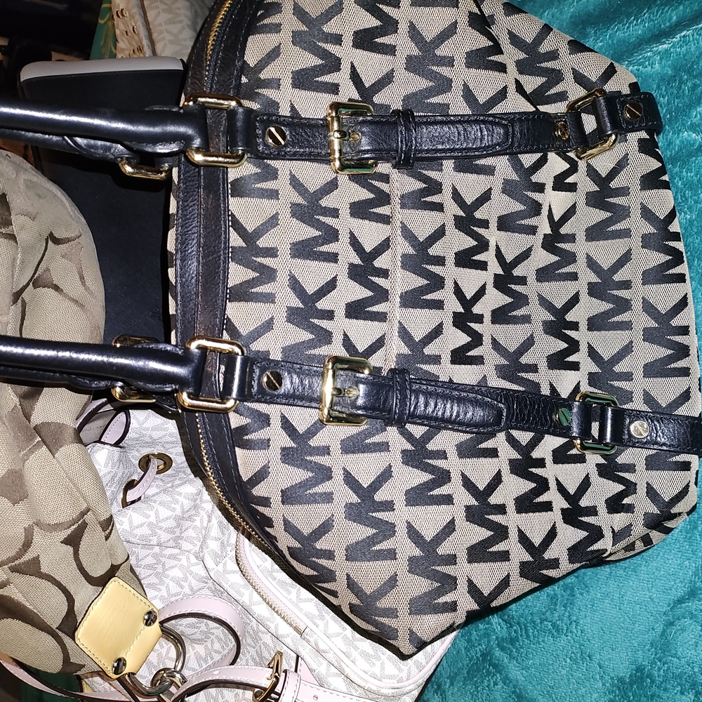 Michael Kors Black and Tan Women's Bag